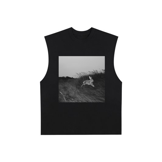 Raw Edge Cotton Tank Top